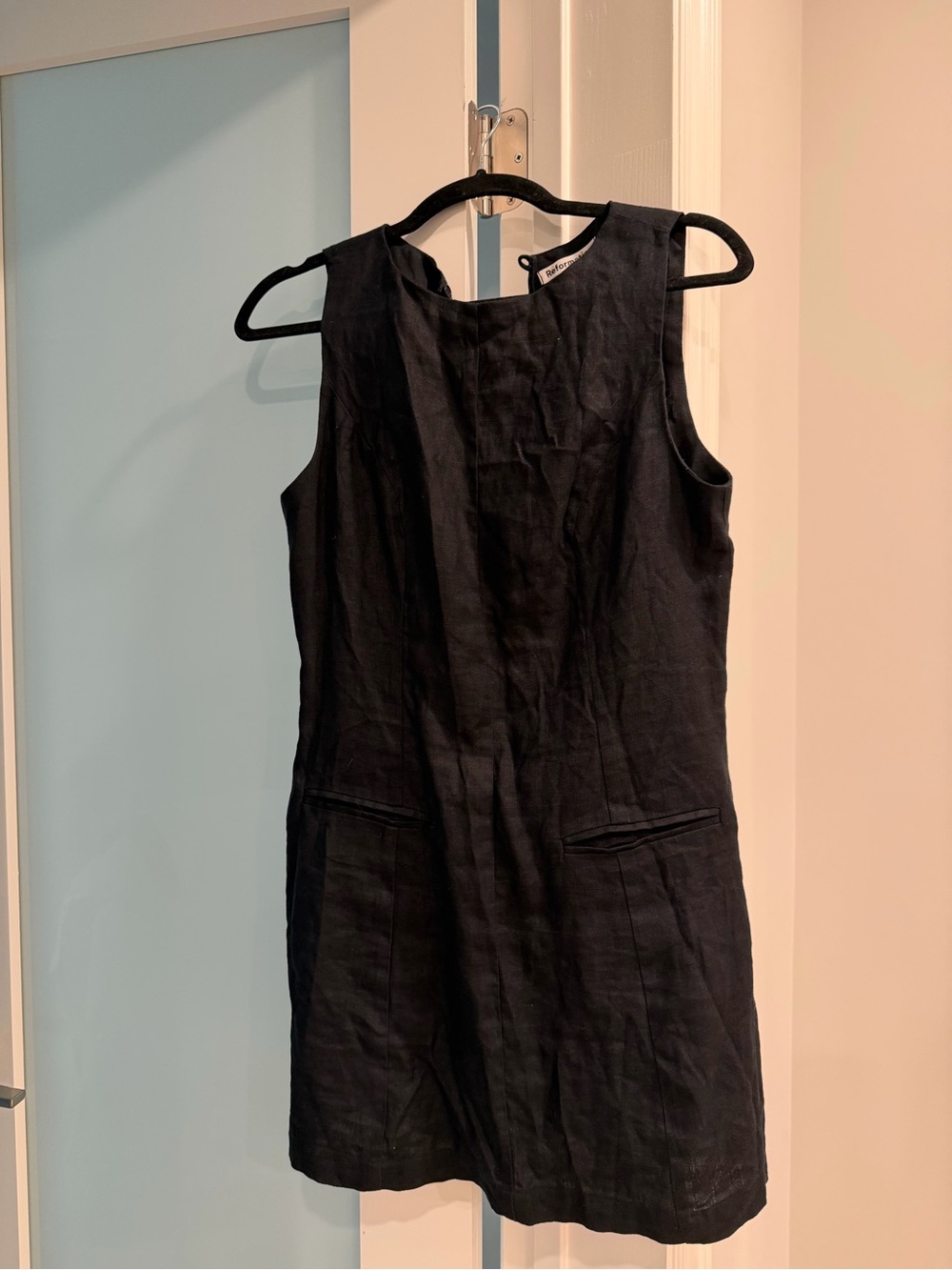 Reformation Black Citron Linen Dress size 2